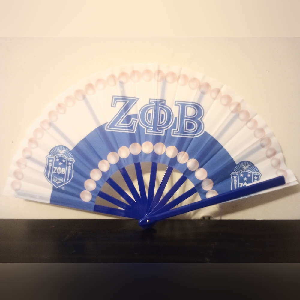 Zeta Sorority Handmade 13"'Fan